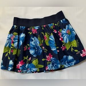 Vintage HOLLISTER Tropical Elastic Waist Hawaiian Floral Skirt Summer Medium EUC